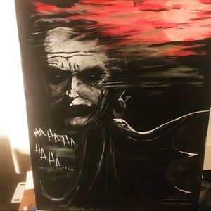Hand painting Batman & joker.. 20x12